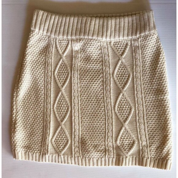 Others Follow Cambridge Cable Knit Sweater Mini Skirt Cream Small - Picture 9 of 11